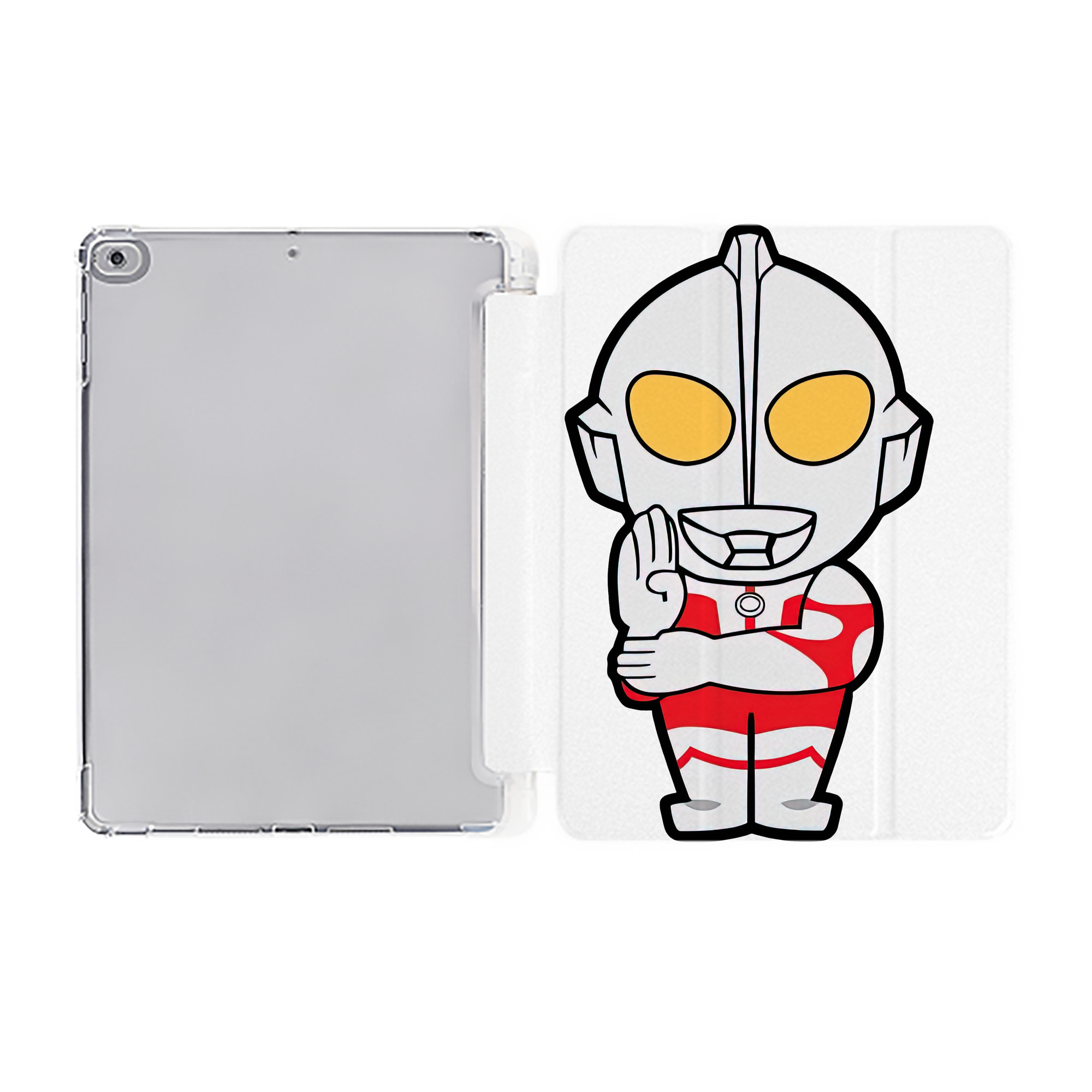 （画像用） ウルトラマン Ultraman IPad ケース ペン収納付き 三つ折りスタンド PUレザー×シリコン 対応機種9.5/10.5/10.9インチ